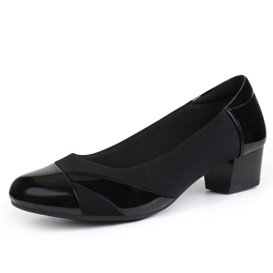 dress shoes for bunions women Ortho+rest Bunion Low Heel Orthopedic Slip on Loafers Orthotic Pumps (5,Black) Barefoot Dress Shoes For Bunions